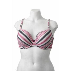 Victoria's Secret Body by Victoria Lined Demi Bra Pink Multi Striped size 34DD